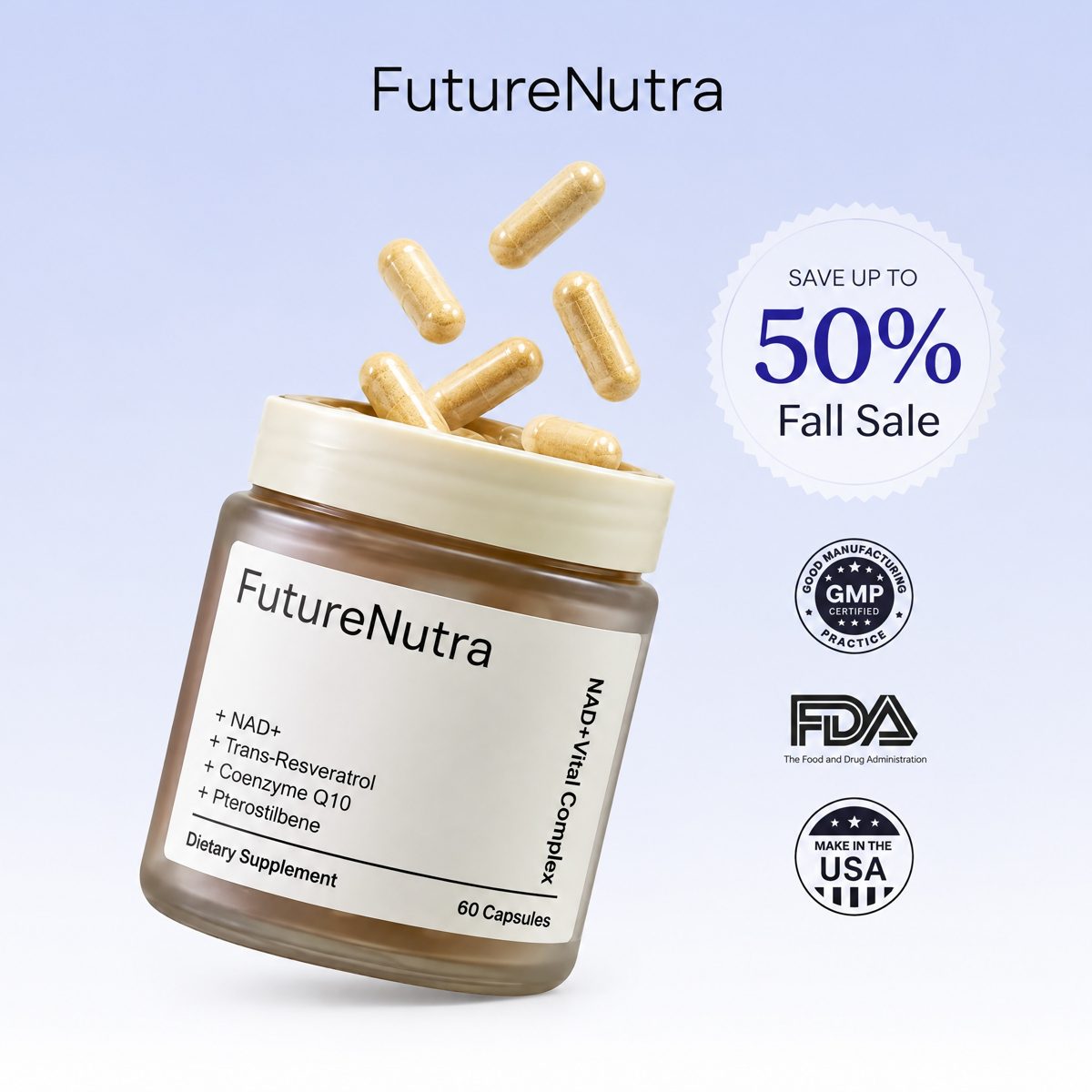 FutureNutra NAD+ Vital Complex — 60 capsules